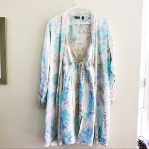 Silky Blue Robe Set